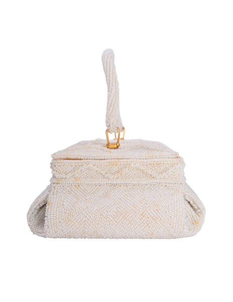 Walborg Vintage 1950s Structured Pearly Beaded Handbag