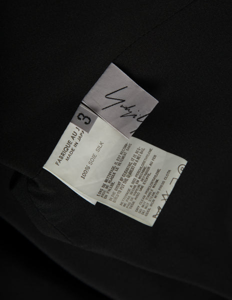 Yohji Yamamoto Vintage AW 2004 Black Strapless Asymmetrical Mini Dress