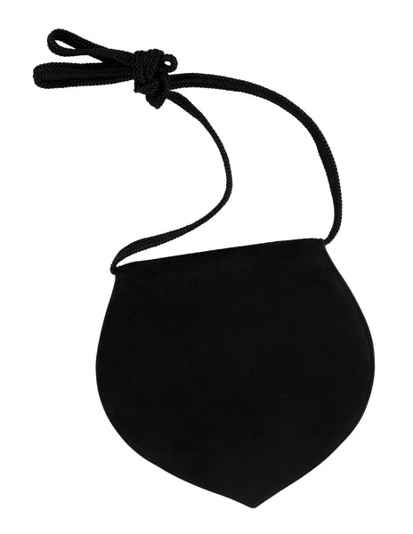 Yves Saint Laurent Vintage Golden Dove Black Suede Bag