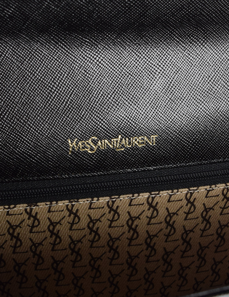 Yves Saint Laurent Vintage Black Saffiano Leather Tab Clutch Bag – Amarcord  Vintage Fashion