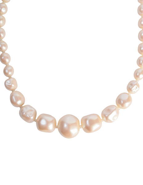 Yves Saint Laurent Vintage Cascading Baroque Pearl Necklace