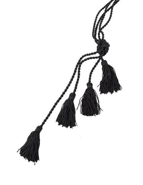 Yves Saint Laurent Vintage Haute Couture Black Velvet Rhinestone Drawstring Bag