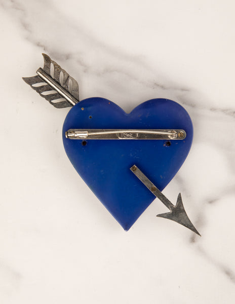 Yves Saint Laurent Vintage Haute Couture SS 1971 Scandal Collection Heart and Arrow Brooch