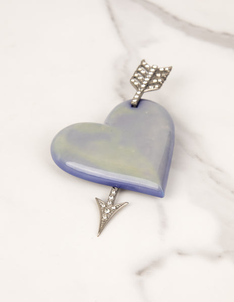 Yves Saint Laurent Vintage Haute Couture SS 1971 Scandal Collection Heart and Arrow Brooch