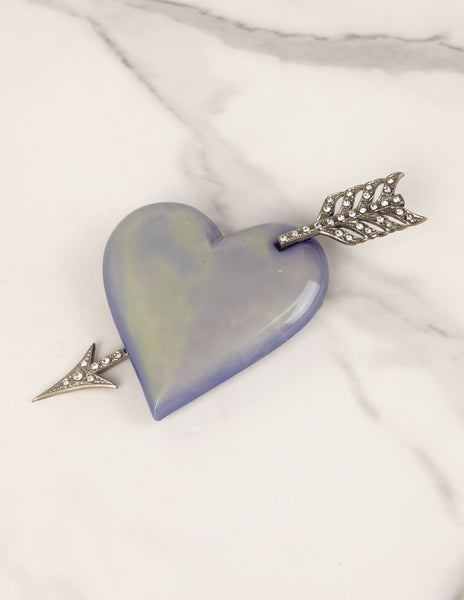 Yves Saint Laurent Vintage Haute Couture SS 1971 Scandal Collection Heart and Arrow Brooch