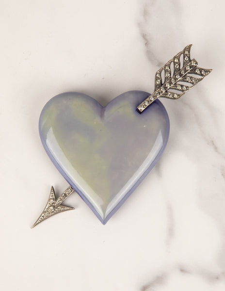 Yves Saint Laurent Vintage Haute Couture SS 1971 Scandal Collection Heart and Arrow Brooch