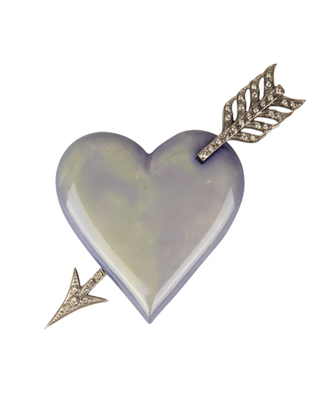 Yves Saint Laurent Vintage Haute Couture SS 1971 Scandal Collection Heart and Arrow Brooch