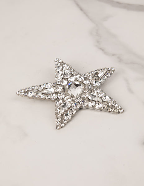 Yves Saint Laurent Vintage Large Sparkling Crystal Star Brooch