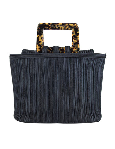 Yves Saint Laurent Vintage Tom Ford Era Navy Blue Passementerie Tote Bag