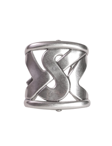 Yves Saint Laurent Vintage Striking Silver YSL Namesake Cuff Bracelet