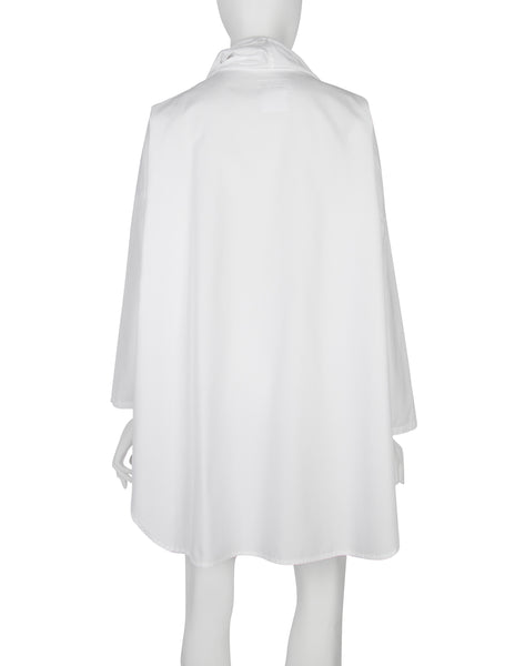 Yohji Yamamoto Vintage 1980s White Draping Oversized Shirt Tunic