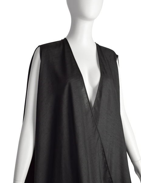 Yuki London Vintage Couture Silk Oversized Draping Vest