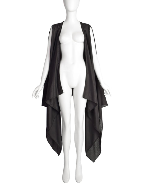 Yuki London Vintage Couture Silk Oversized Draping Vest