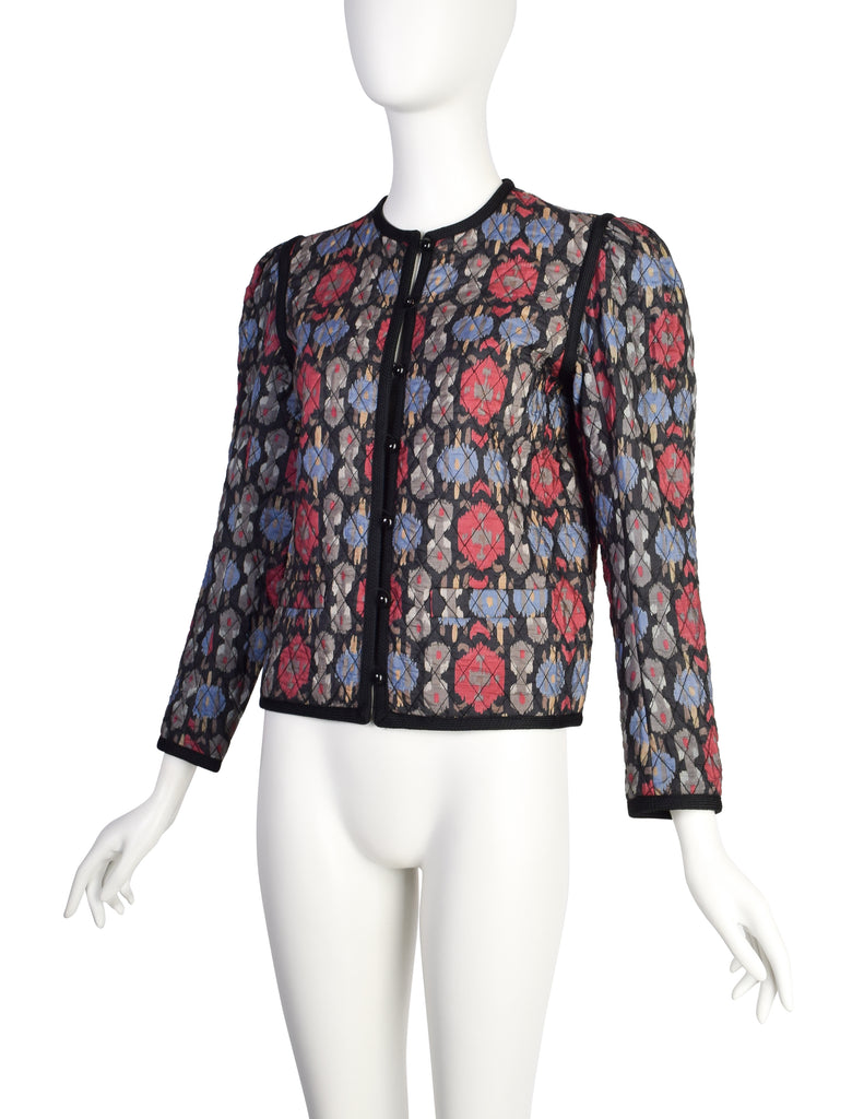 小物などお買い得な福袋 Laurent Saint Yves Vintage Ikat Multicolor Black 1979 AW 時計