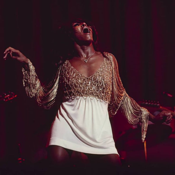 Loris Azzaro Vintage 1971 Couture Crochet Chain Red Gown with Matching Hooded Cape