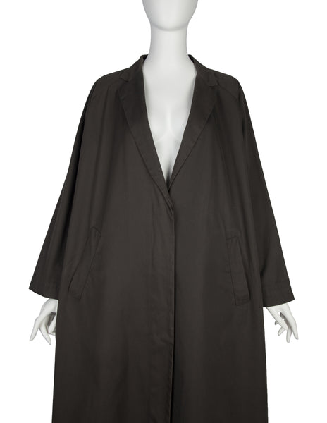 Callaghan by Romeo Gigli Vintage 1987 Charcoal Grey Oversized Trench Coat