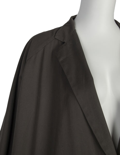 Callaghan by Romeo Gigli Vintage 1987 Charcoal Grey Oversized Trench Coat