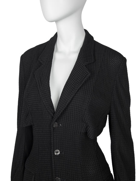 Comme des Garcons Vintage SS 1987 Incredible Black Open Back Jacket