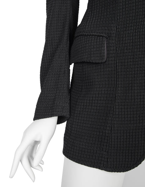 Comme des Garcons Vintage SS 1987 Incredible Black Open Back Jacket