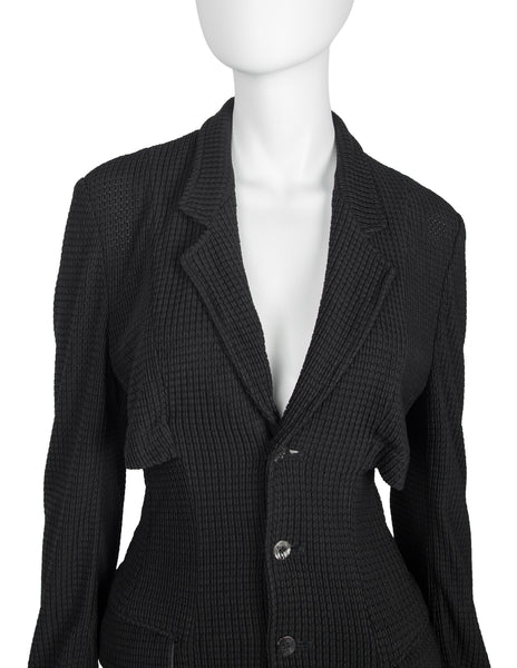 Comme des Garcons Vintage SS 1987 Incredible Black Open Back Jacket