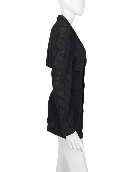 Comme des Garcons Vintage SS 1987 Incredible Black Open Back Jacket