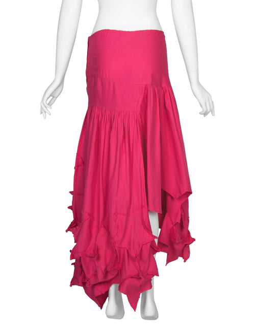 Comme Des Garcons Vintage SS 2003 Pink Cotton Knotted Distressed