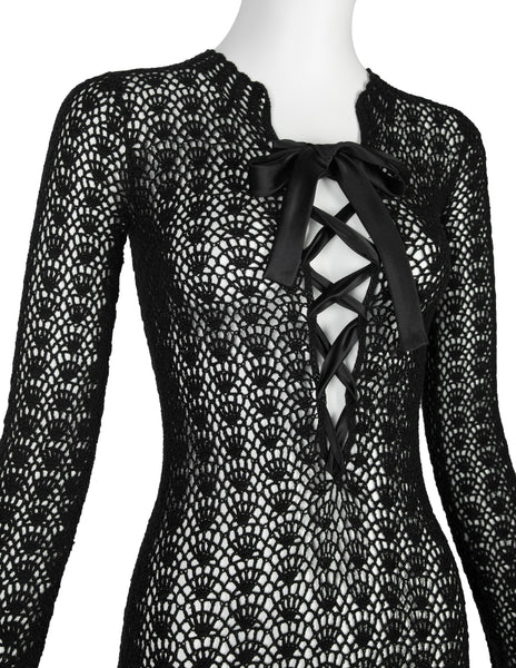 Dolce & Gabbana Vintage 1990s Black Crochet Dress