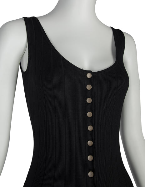 Dolce & Gabbana Vintage Black Ribbed Playsuit Romper