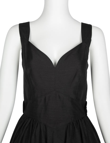 Fendi Vintage 1980s does 1950s Black Full Skirt Dress