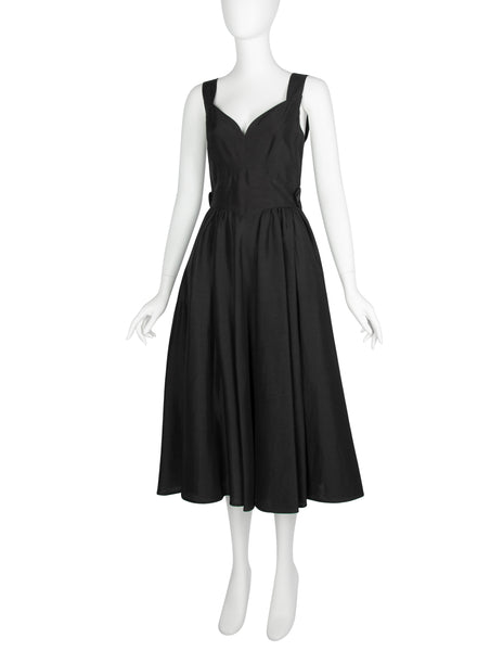 Fendi Vintage 1980s does 1950s Black Full Skirt Dress