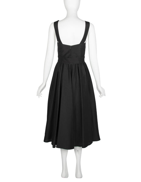 Fendi Vintage 1980s does 1950s Black Full Skirt Dress