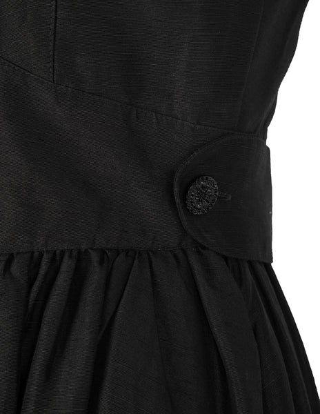 Fendi Vintage 1980s does 1950s Black Full Skirt Dress
