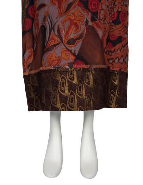 Jean Paul Gaultier Vintage AW 2002 Pieced Jacquared and Pictorial Skirt