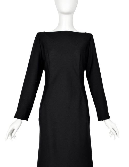 Givenchy by John Galliano Vintage AW 1996 Black Wool Crepe