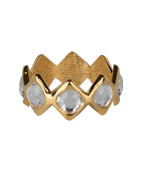 Givenchy Vintage Golden Gem Bangle Bracelet