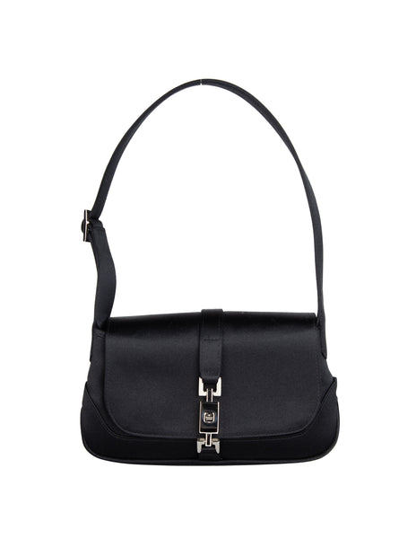 Gucci Vintage Tom Ford Era Black Satin Mini Jackie Evening Bag