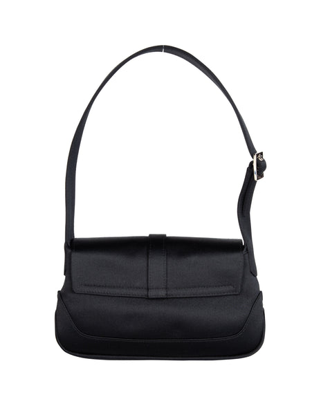 Gucci Vintage Tom Ford Era Black Satin Mini Jackie Evening Bag