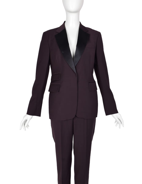 Gucci by Tom Ford Vintage SS 1998 Deepest Aubergine Two Piece Tuxedo Suit