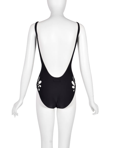 Jean Paul Gaultier Vintage SS 2001 Black Knotted Cutout Swimsuit