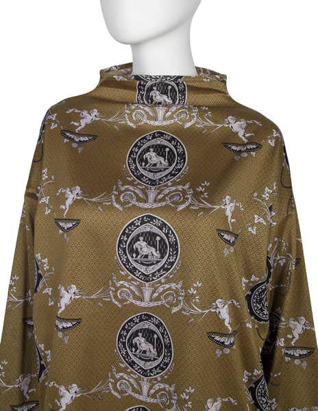 Jean Paul Gaultier Vintage 1986 Greek Print Wide Cut Top