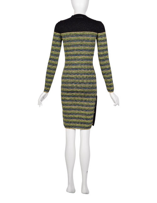 Jean Paul Gaultier Vintage AW 1990 Green Blue Black Gold Sparkly Strip –  Amarcord Vintage Fashion
