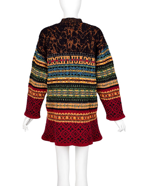 Jean Paul Gaultier Vintage AW 1995 Men's Multicolor Lurex 'Too Wild To Live Too Young To Die' Sweater