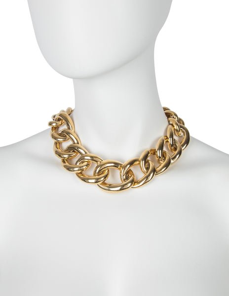Givenchy Vintage Massive Golden Chunky Chain Necklace