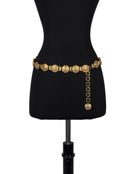 Gianni Versace Vintage 1990s Medusa Coin Medallion Belt