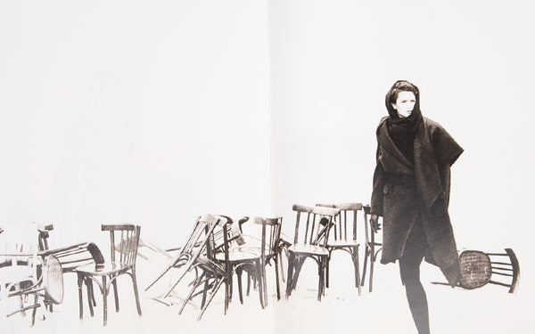 Comme des Garcons Vintage AW 1987 Black Wool Asymmetric Large Shawl Collar Coat