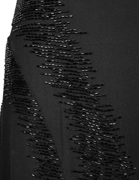 Juliette Courtisien Vintage 1930s Phenomenal Couture French Beaded Silk Georgette Gown