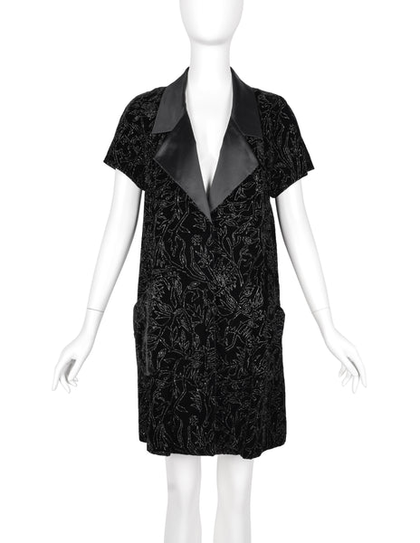 Karl Lagerfeld Vintage AW 1990 Sparkly Foliage Velvet Evening Jacket