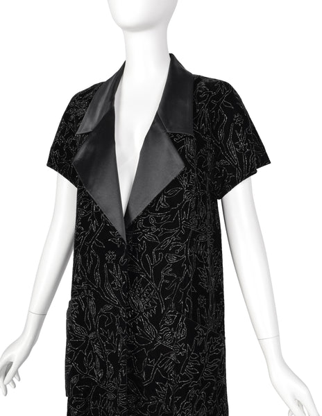 Karl Lagerfeld Vintage AW 1990 Sparkly Foliage Velvet Evening Jacket