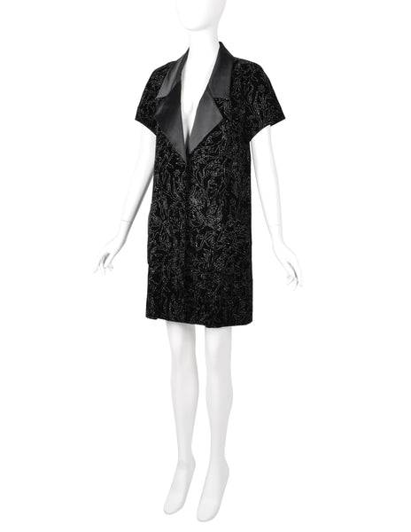 Karl Lagerfeld Vintage AW 1990 Sparkly Foliage Velvet Evening Jacket