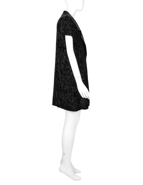 Karl Lagerfeld Vintage AW 1990 Sparkly Foliage Velvet Evening Jacket